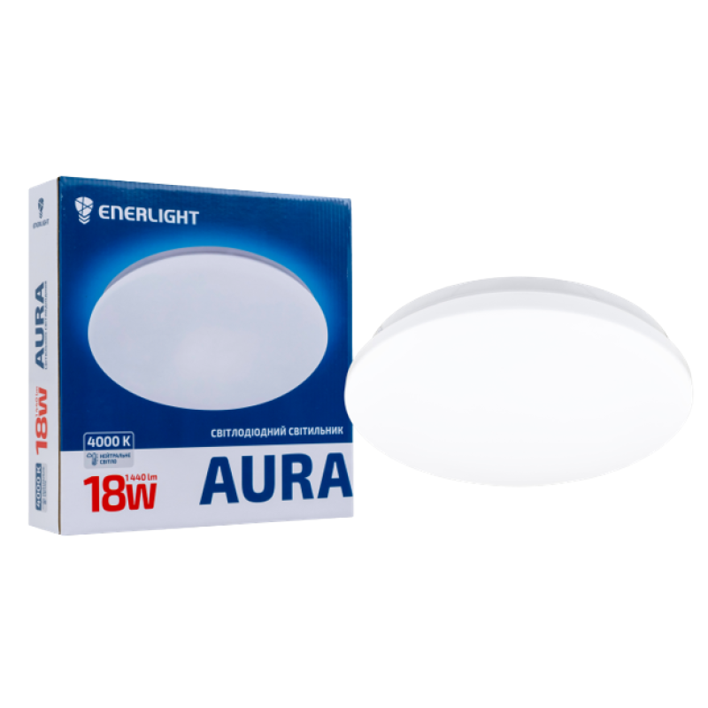 Cвітильник стельовий світлодіодний ENERLIGHT AURA 18Вт 4000К