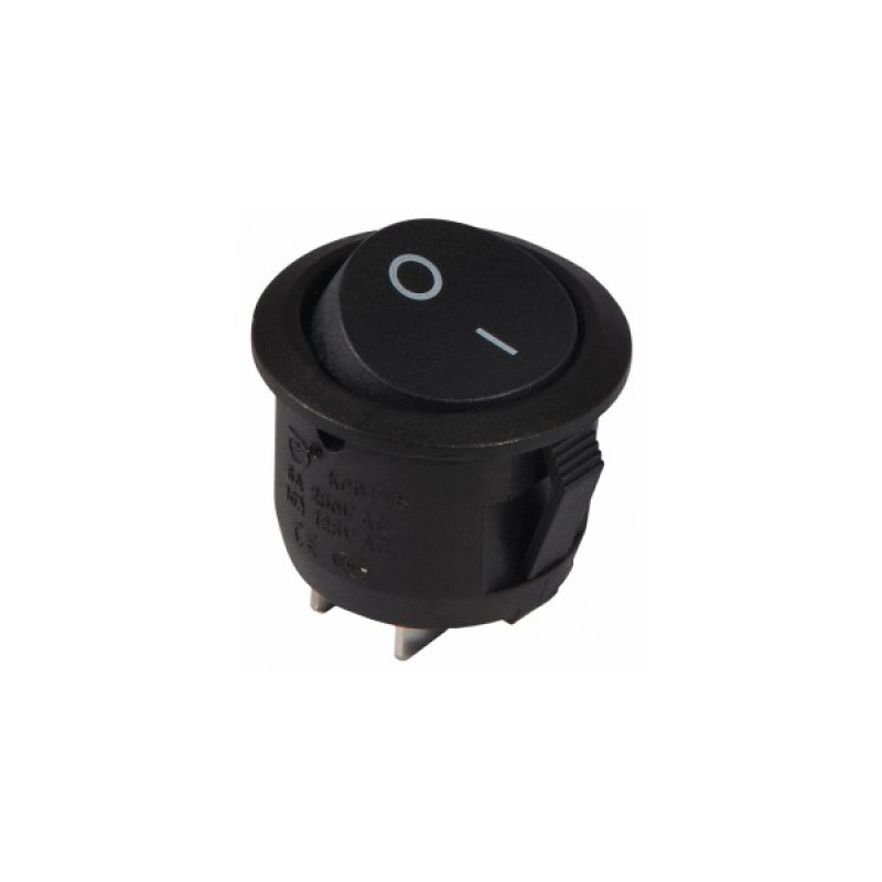 YL213-04 (KCD1-2) Перемикач 1 клавішний круглий чорний