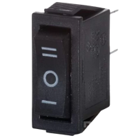 KCD3 (YL202-03) Перемикач 1 клавішний перекидний (чорний) вузький