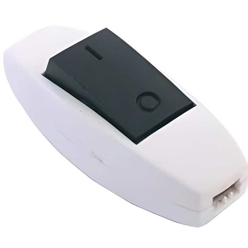 Вимикач для бра 3А 250V білий з чорною кнопкою Біла Церква