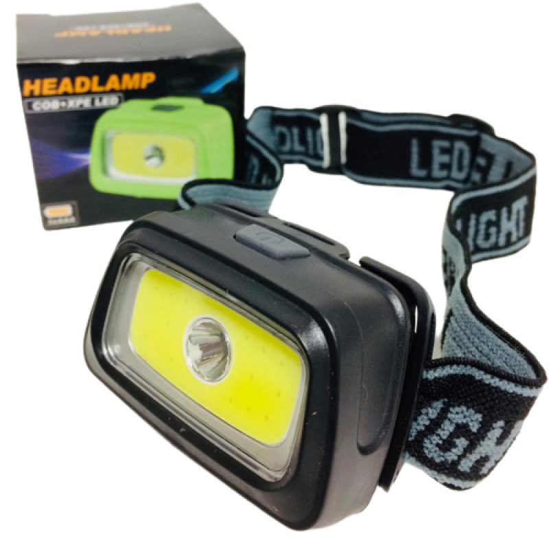 Ліхтар 324 на лоб 1LED+COBкрист, 3 режими, 3*AAA 65*45*35мм