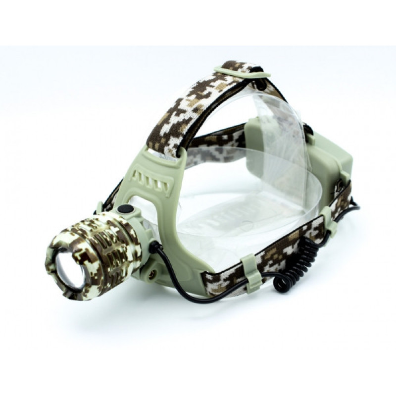 Ліхтар 024 на лоб, POLICE ZOOM МОНОкрист, 3 режима, 3*AAA/Li-ion акк. 3,7V 4800mAh + ЗУ