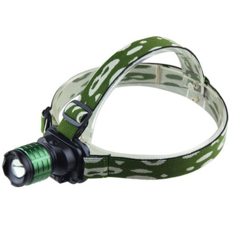 Ліхтар налобний Police 6808-XPE, ЗУ 220V/12V, вбудований аккумулятор, zoom, Box