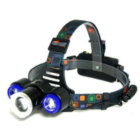 Ліхтар 325 - 100000W на лоб, POLICE DIMMER МОНОкріст+2кріст, 4 режими, 2 Li-ion акк. 3,7V 9600mAh