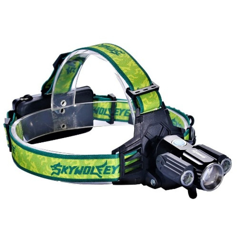 Ліхтар 326 T6+2LED на лоб, POLICE DIMMER МОНОкрисt, 4 режима,  Li-ion акк. 18650