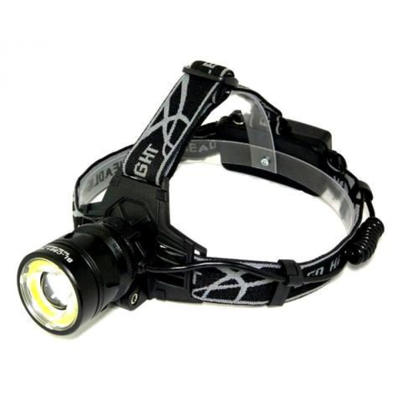 Ліхтар 360 T6-150000w на лоб, POLICE DIMMER МОНОкрист+COB, 4 режима, 2 Li-ion акк. 3,7V 8800mAh