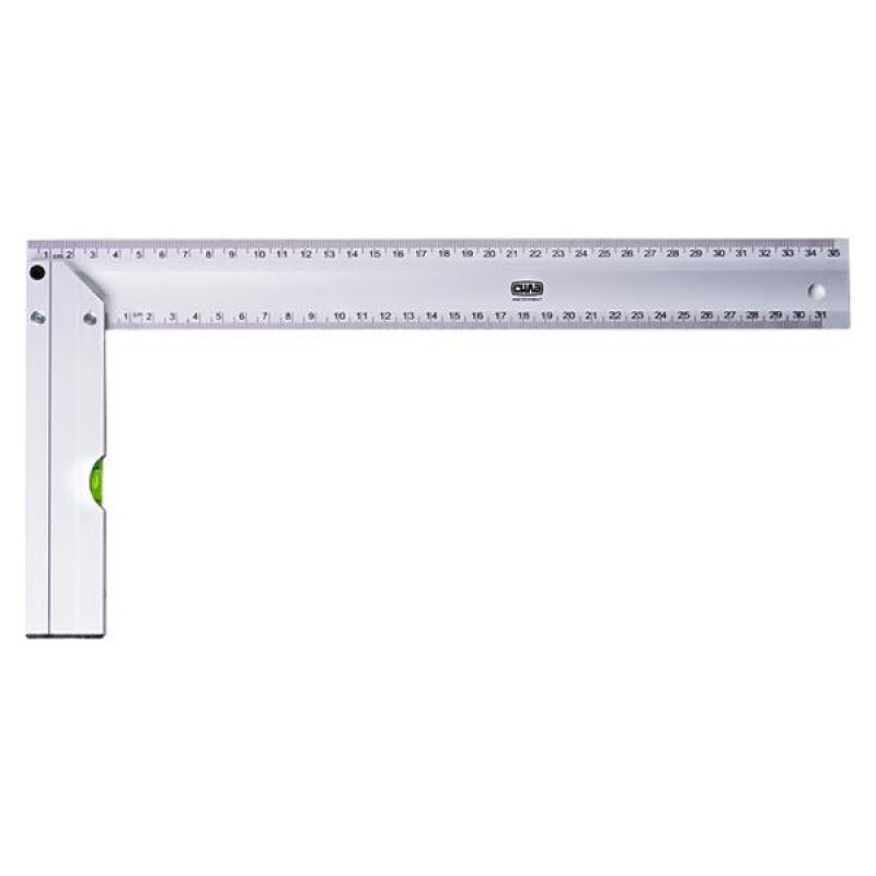 Угольник будівельний алюмінієвий з рівнем, 350мм (СИЛА - Інструмент)