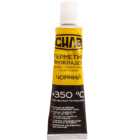 Герметик прокладок високотемпературний + 350 ° С, 100% силіконовий, чорний 85г (СИЛА - Інструмент)