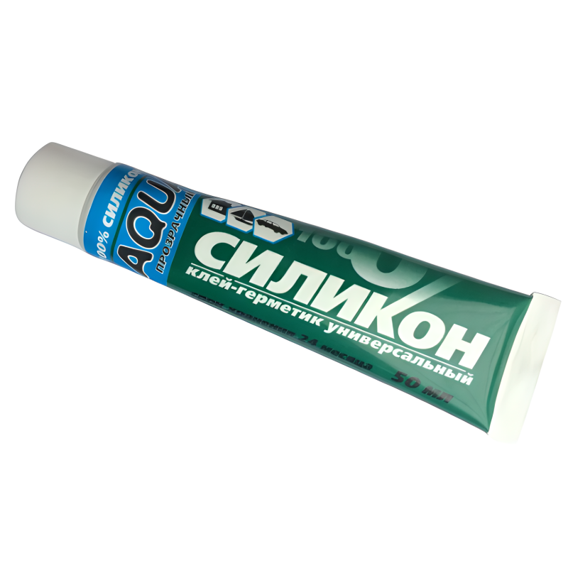 Силікон універсальний прозорий AQUA 50 мл 1/5