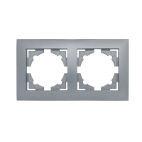 Рамка 2 місця MARSHEL  Ideal  FI-2  срібло 1/25