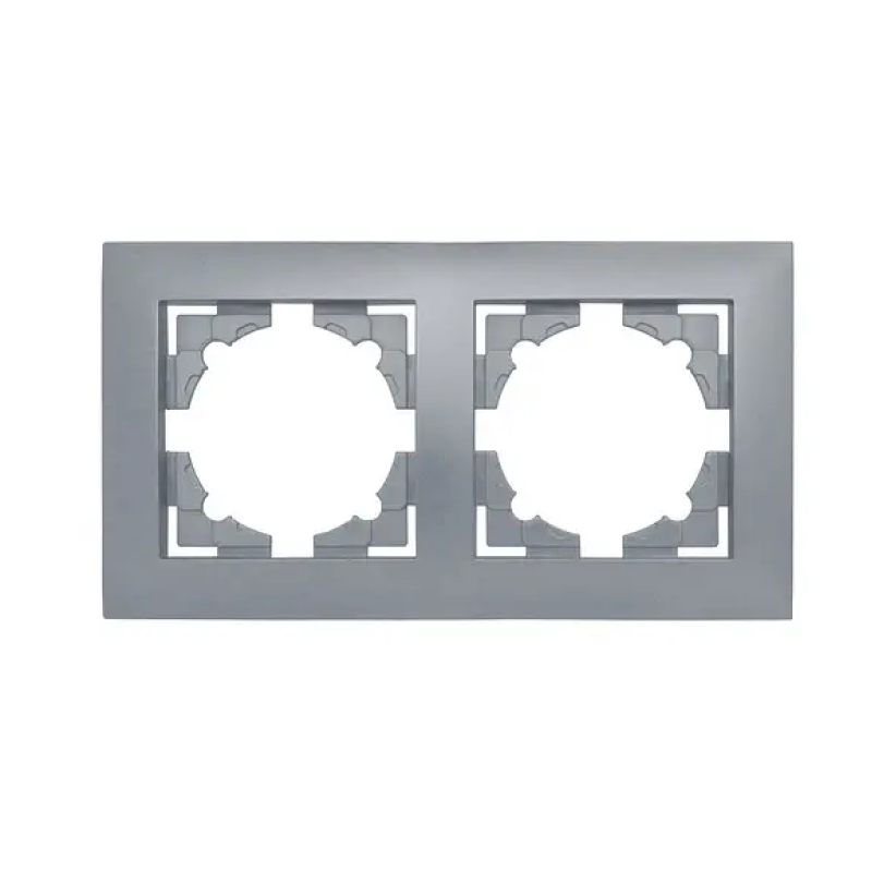 Рамка 2 місця MARSHEL  Ideal  FI-2  срібло 1/25