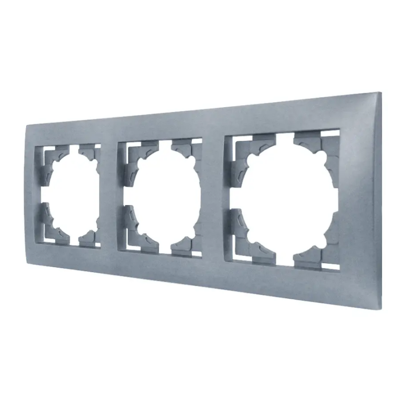 Рамка 3 місця MARSHEL  Ideal  FI-3  срібло 1/15