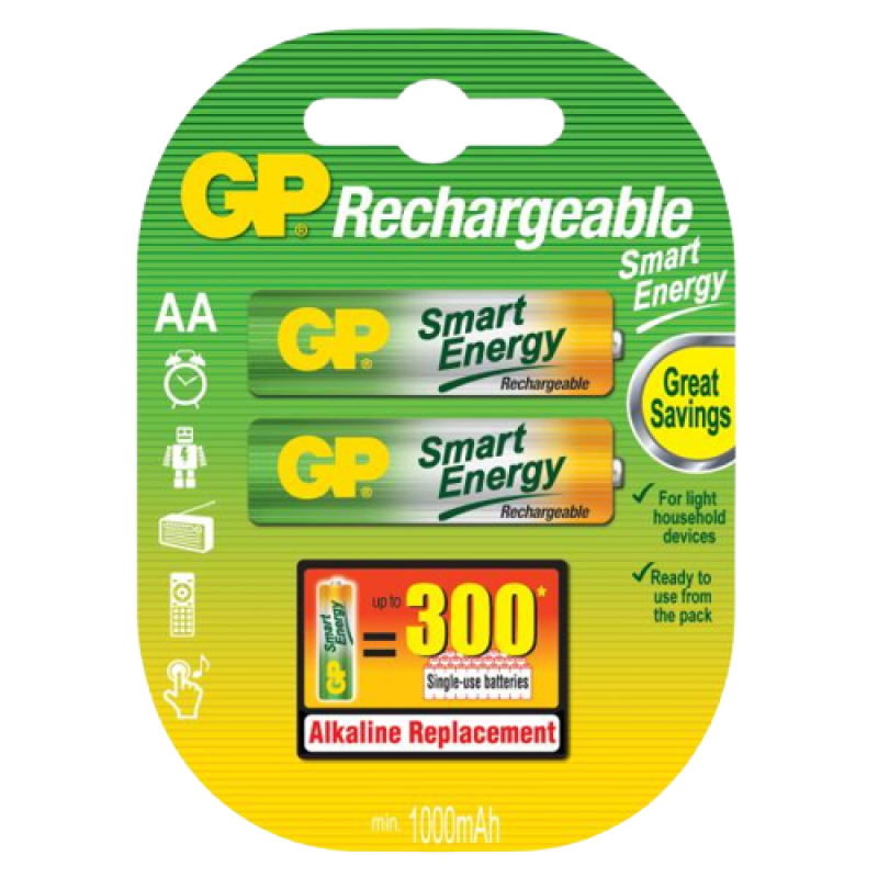 Акумулятор GP NіMH 1.2V 100AAHCGC-2U2 Smart Energy Old desing 2/20