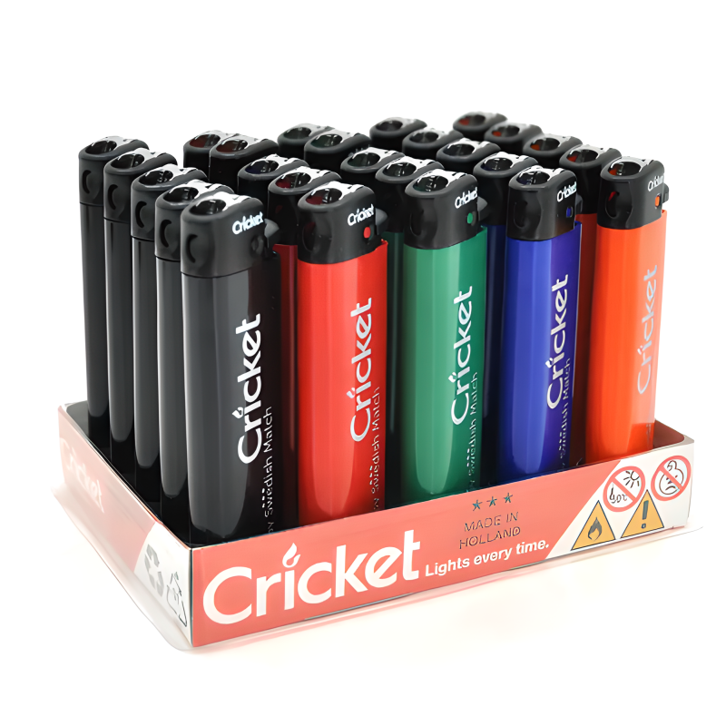 Запальничка кремнієва Cricket кольорова 851-1 50/1000