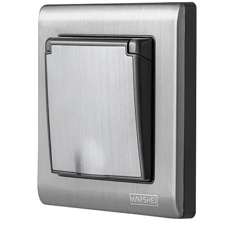 MARSHEL-GRAND Розетка 1-м. із заземленням з кришкою RS16-573 1/10