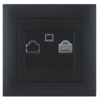 Розетка внутренняя компьютерная MARSHEL Elegant RС-485 графит 1/10