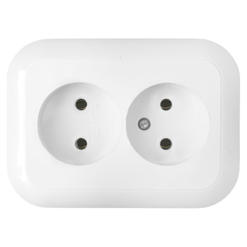 Розетка 2-а Bylectrica Гармонія біла РС16-237