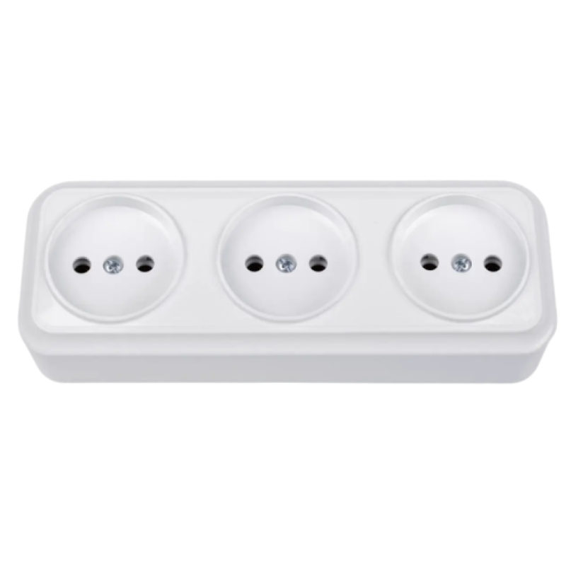 Розетка зовнішня 3-я Bylectrica Варіант біла РА16-0161
