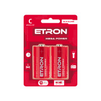 Батарейка ETRON Mega Power C-LR14 Blister Alkaline бл.2/12