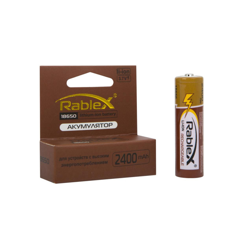 Акумулятор 18650 Rablex 2400mAh 3.7v Li-ion (для ліхт. POLICE)