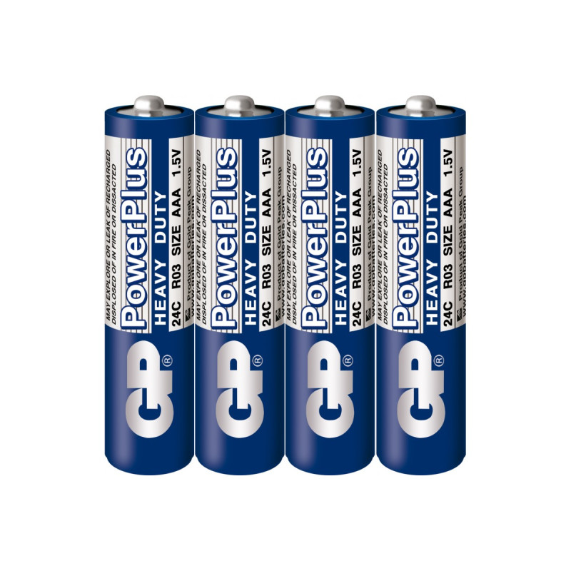 Батарейка GP 24C-S4 сольова R03 AAA Powerplus   40/200/1000
