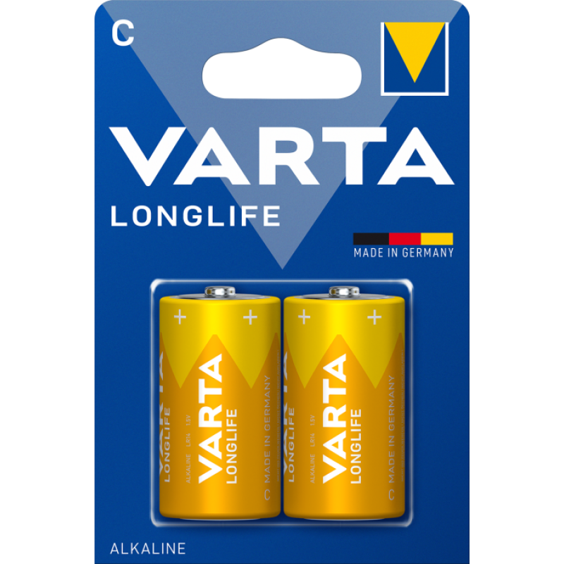 Батарейка VARTA LONGLIFE C LR14 BLI 2 ALKALINE