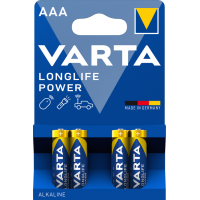 Батарейка VARTA LONGLIFE Power (HIGH Energy) AAA LR03 BLI 4 ALKALINE 4/40