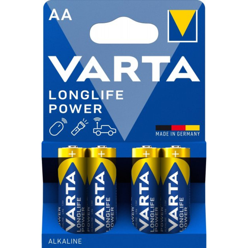 Батарейка VARTA LONGLIFE Power (HIGH Energy) AA LR6 BLI 4 ALKALINE 4/80