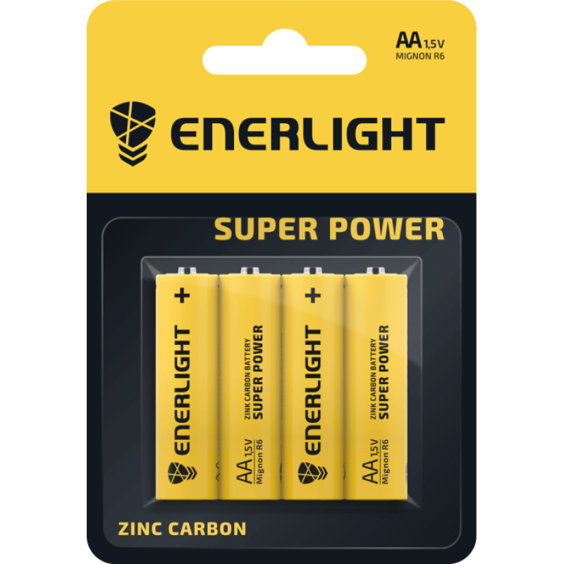 Батарейка ENERLIGHT сольова Super Power AA R6 BLI 4/48