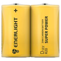 Батарейка ENERLIGHT сольова Super Power D R20 FOL2   2/144