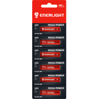 Батарейка ENERLIGHT алкалін MEGA POWER AAA LR03 MB 1*6 бл6/60