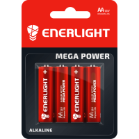 Батарейка ENERLIGHT алкалін MEGA POWER AA LR6 BLI 4/48