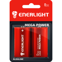 Батарейка ENERLIGHT алкалін MEGA POWER D LR20 бл 2/12