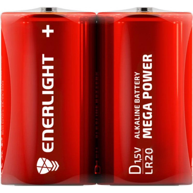 Батарейка ENERLIGHT алкалін MEGA POWER D LR20 FOL 2/12