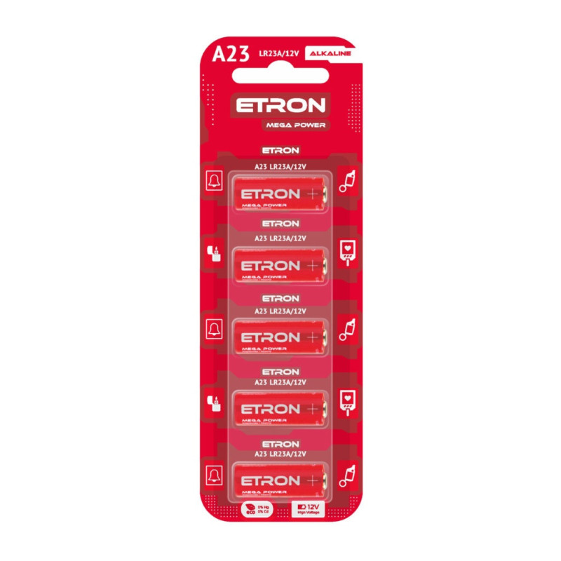 Батарейка ETRON Mega Power А23-С5 12V Blister Alkaline 5 pcs 5/100