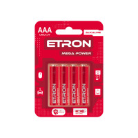 Батарейка ETRON Mega Power AАА-LR03 Blister Alkaline, 4 pcs 4/48