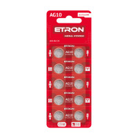 Батарейка ETRON Mega Power AG 10 (LR1130) Blister 10 pcs 10/200