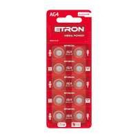 Батарейка ETRON Mega Power AG 4 (LR626) Blister 10 pcs 10/200