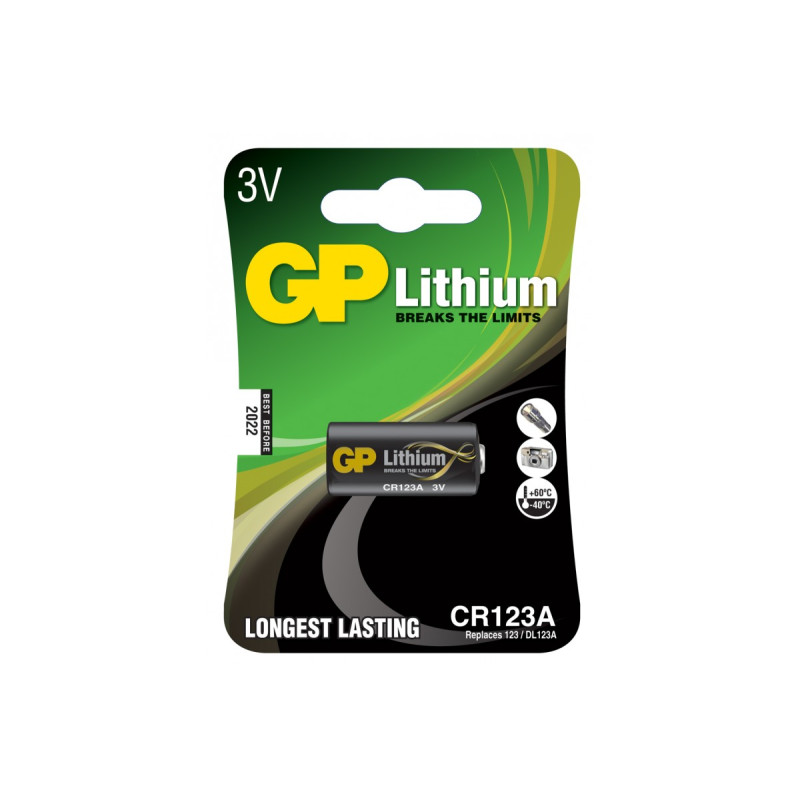 Батарейка GP Lithium FOTO 3.0V, CR123A-U1 1/