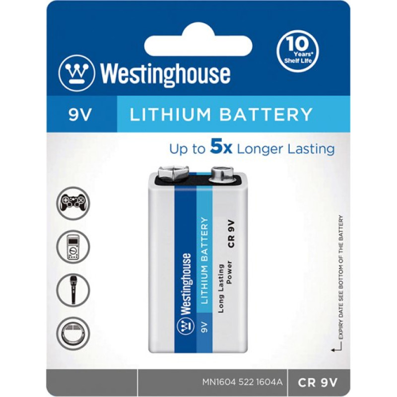 Літієва батарейка Westinghouse Lithium  CR9V 1шт/уп blister