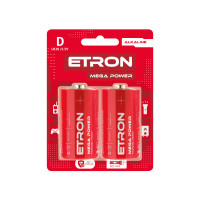 Батарейка ETRON Mega Power D-LR20 Blister Alkaline, 2 pcs 2/12