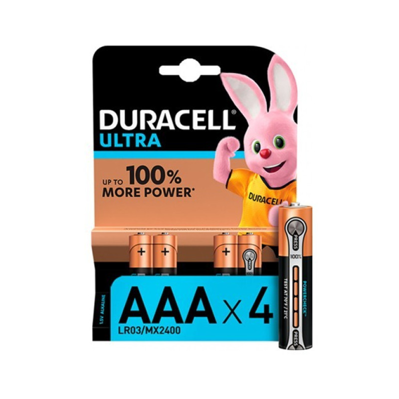 Батарейка Duracell LR03 AAA ULTRA Alkaline бл.4/80