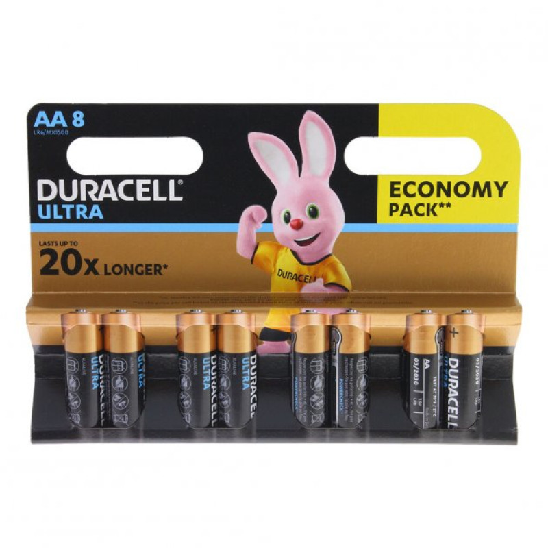 Батарейка Duracell LR6 AA ULTRA Alkaline бл.8/192
