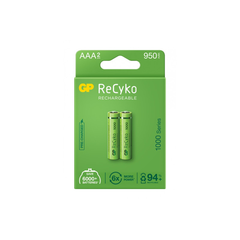 Акумулятор GP NіMH 1,2V 100AAAHCE-2GBE2 ReCyko New desing 2/20