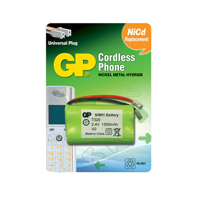 Акумуляторний пакет GP T329-U1NiMH 2.4V 300mAh д/побут.р.тел. 1/