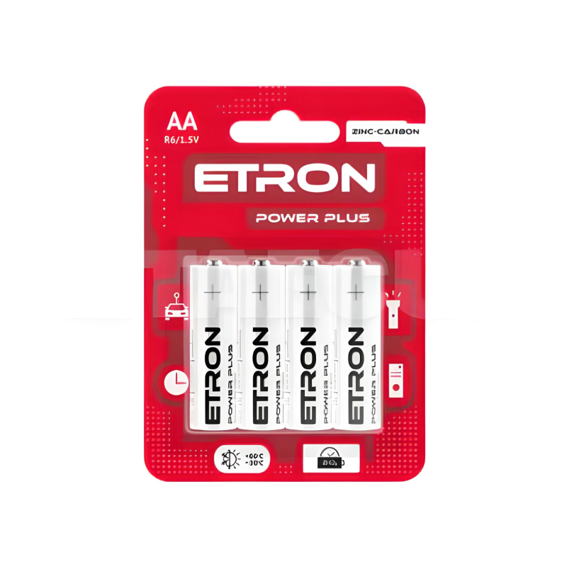 Батарейка ETRON Power Plus R6-AA-C4 Zinc-Carbon  бл.4/48