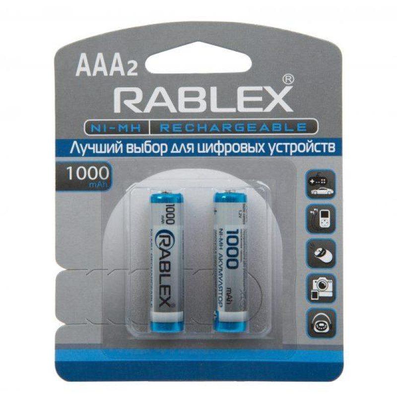 Акумулятор Rablex HR03 Ni-MH AAA 1000 mAh бл.2
