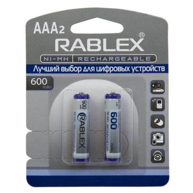 Акумулятор Rablex HR03 Ni-MH AAA 600 mAh бл.2