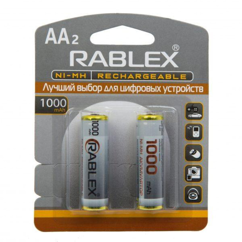 Акумулятор Rablex HR6 Ni-MH AA 1000 mAh бл.2