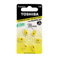 Батарейка Toshiba Повітряно-цинкова PR536 (size 10) бл6/